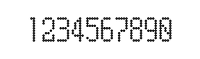 5×10数字点阵字体 ddN510AA1292