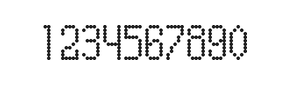 5×10数字点阵字体 ddN510AA1294