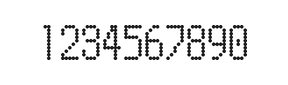 5×10数字点阵字体 ddN510AA1295