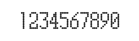 5×10数字点阵字体 ddN510AA1303