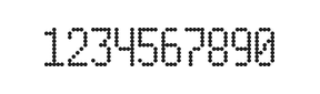 5×10数字点阵字体 ddN510AA1310