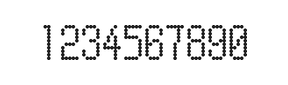 5×10数字点阵字体 ddN510AA1312