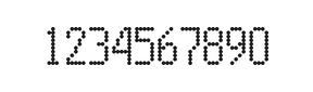 5×10数字点阵字体 ddN510AA1318