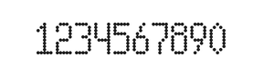 5×10数字点阵字体 ddN510AA1321