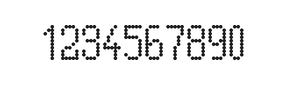 5×10数字点阵字体 ddN510AA1325