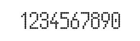 5×10数字点阵字体 ddN510AA1341