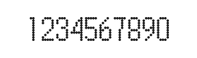 5×10数字点阵字体 ddN510AA1342