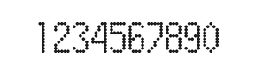 5×10数字点阵字体 ddN510AA1345