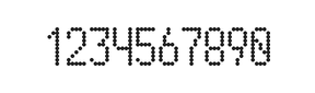5×10数字点阵字体 ddN510AA1348