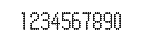 5×10数字点阵字体 ddN510AA1351