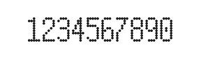 5×10数字点阵字体 ddN510AA1357