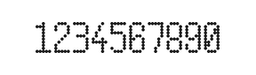 5×10数字点阵字体 ddN510AA1361