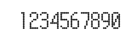 5×10数字点阵字体 ddN510AA1365
