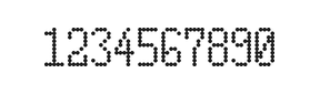 5×10数字点阵字体 ddN510AA1366