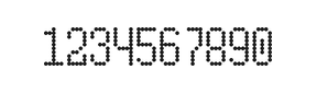 5×10数字点阵字体 ddN510AA1367