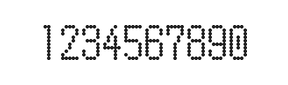 5×10数字点阵字体 ddN510AA1375