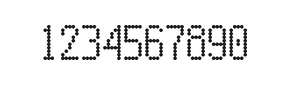 5×10数字点阵字体 ddN510AA1377