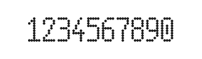 5×10数字点阵字体 ddN510AA1381