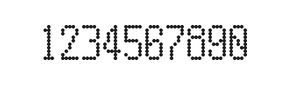 5×10数字点阵字体 ddN510AA1388