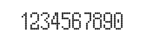 5×10数字点阵字体 ddN510AA1395