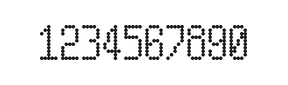 5×10数字点阵字体 ddN510AA1401