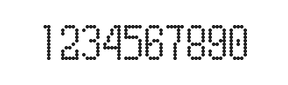 5×10数字点阵字体 ddN510AA1404