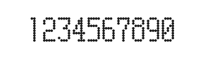 5×10数字点阵字体 ddN510AA1405