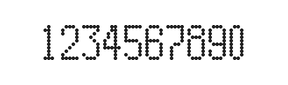 5×10数字点阵字体 ddN510AA1418