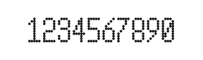 5×10数字点阵字体 ddN510AA1419