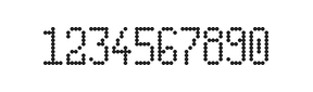 5×10数字点阵字体 ddN510AA1420