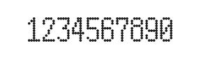 5×10数字点阵字体 ddN510AA1425
