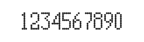 5×10数字点阵字体 ddN510AA1427