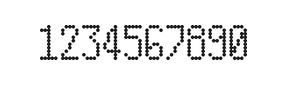 5×10数字点阵字体 ddN510AA1428