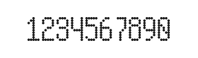 5×10数字点阵字体 ddN510AA1431