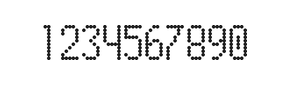 5×10数字点阵字体 ddN510AA1435