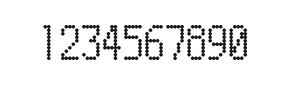 5×10数字点阵字体 ddN510AA1438
