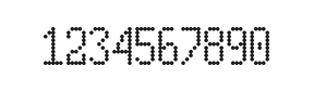 5×10数字点阵字体 ddN510AA1443