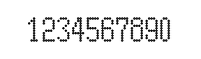 5×10数字点阵字体 ddN510AA1445