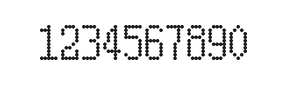 5×10数字点阵字体 ddN510AA1448