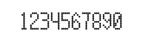 5×10数字点阵字体 ddN510AA1456