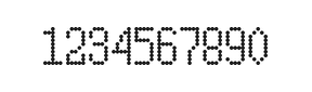 5×10数字点阵字体 ddN510AA1458