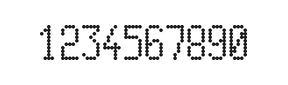 5×10数字点阵字体 ddN510AA1464