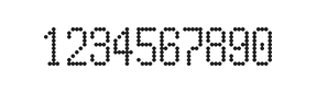 5×10数字点阵字体 ddN510AA1469