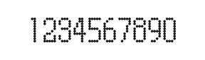 5×10数字点阵字体 ddN510AA1475