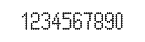 5×10数字点阵字体 ddN510AA1480