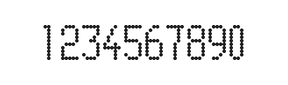 5×10数字点阵字体 ddN510AA1481
