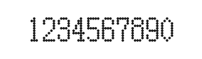 5×10数字点阵字体 ddN510AA1482