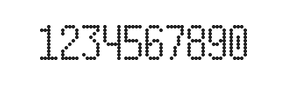 5×10数字点阵字体 ddN510AA1485