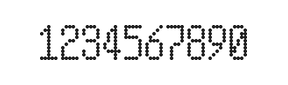 5×10数字点阵字体 ddN510AA1487