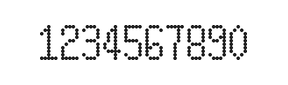 5×10数字点阵字体 ddN510AA1488